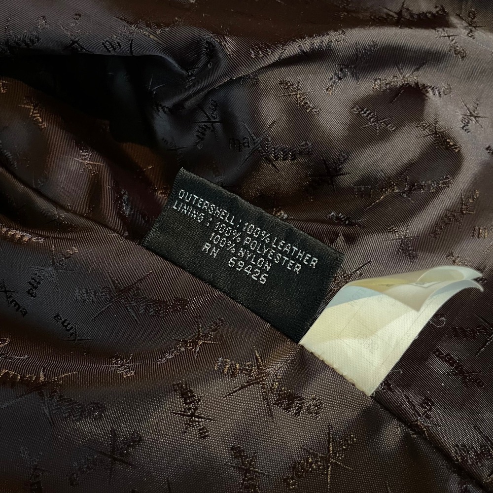 Wilsons Maxima Leather Jacket Womens Large Burgundy Zip Front Collared Coat L - Picture 7 of 11
